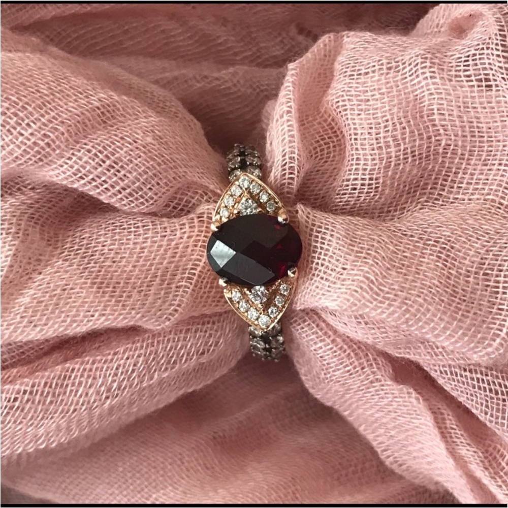 Strawberry gold rhodolite garnet ring. - Picture 7 of 8